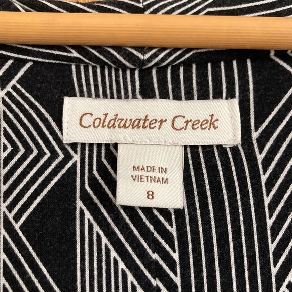 👗 Coldwater Creek Size 8 Black and White Dress - Picture 5 of 9